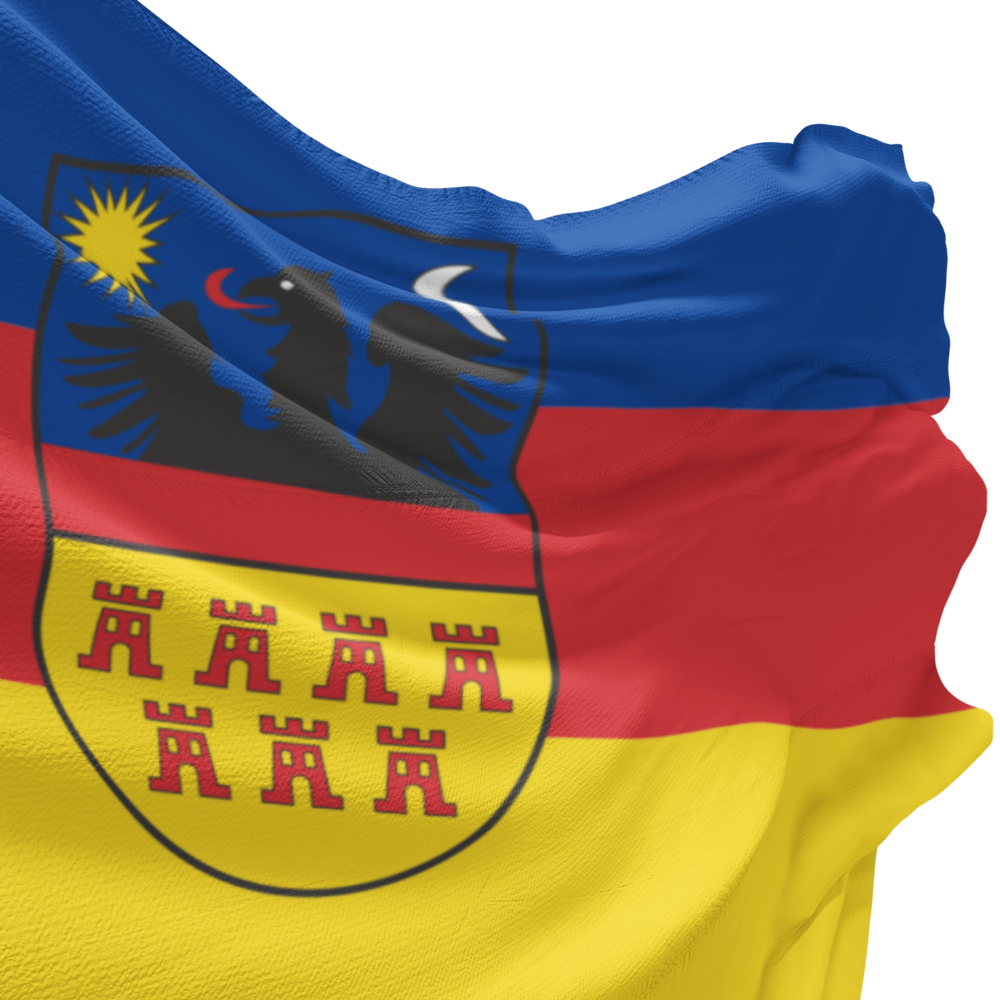 Fahne mit dem historischen Wappen von Siebenbürgen