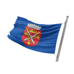 Fahne mit dem Wappen von Hermannstadt in Siebenbürgen