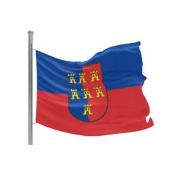 Fahne mit dem Wappen der Siebenbürger Sachsen