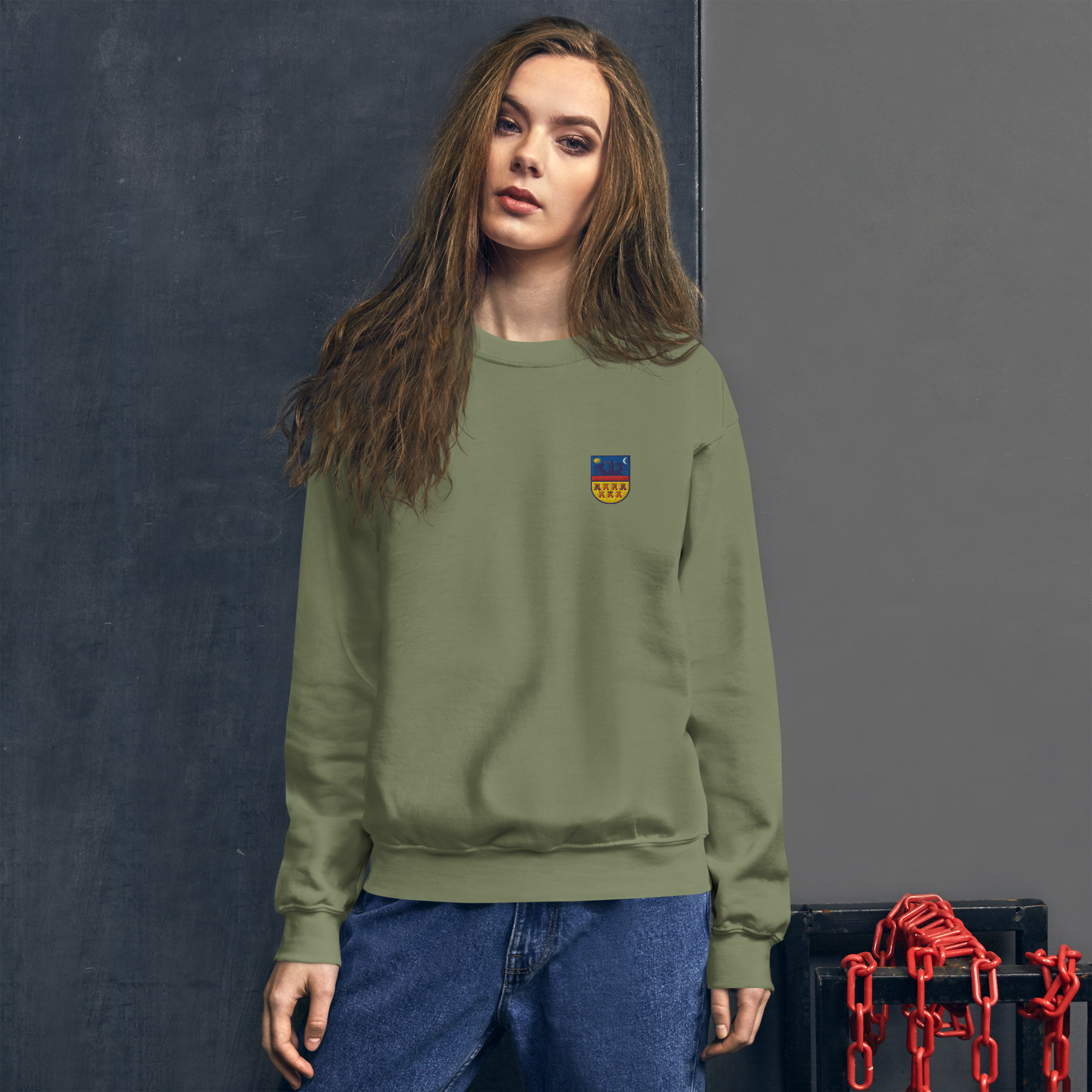 Unisex-Pullover mit dem Siebenbürgen Wappen – gestickt – Bild 16