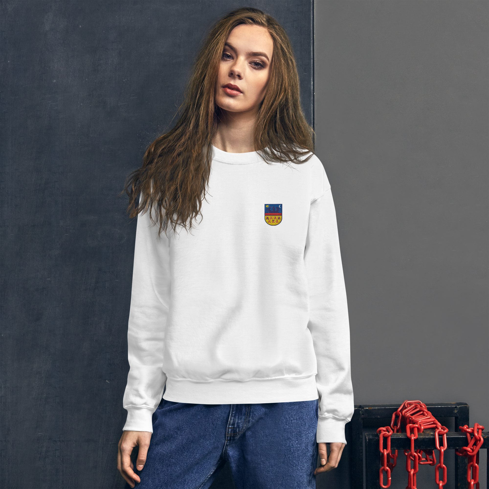 Unisex-Pullover mit dem Siebenbürgen Wappen – gestickt – Bild 28