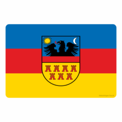 Aufkleber mit dem Siebenbürgen-Wappen auf der Trikolore