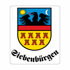 Aufkleber mit dem Siebenbürgen-Wappen und Text "Siebenbürgen"