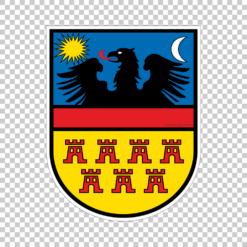 Aufkleber Hinterglas mit dem Siebenbürgen-Wappen