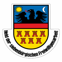 Aufkleber "Held der siebenbürgischen Freiwilligenarbeit"