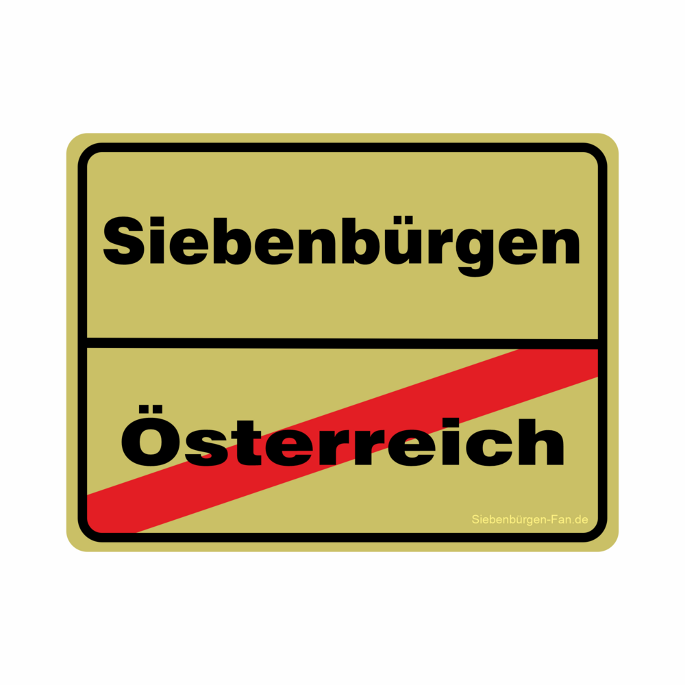 Aufkleber Ortsschild Österreich-Siebenbürgen