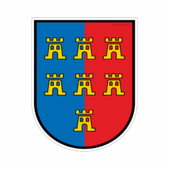 Aufkleber mit dem Wappen der Siebenbürger Sachsen
