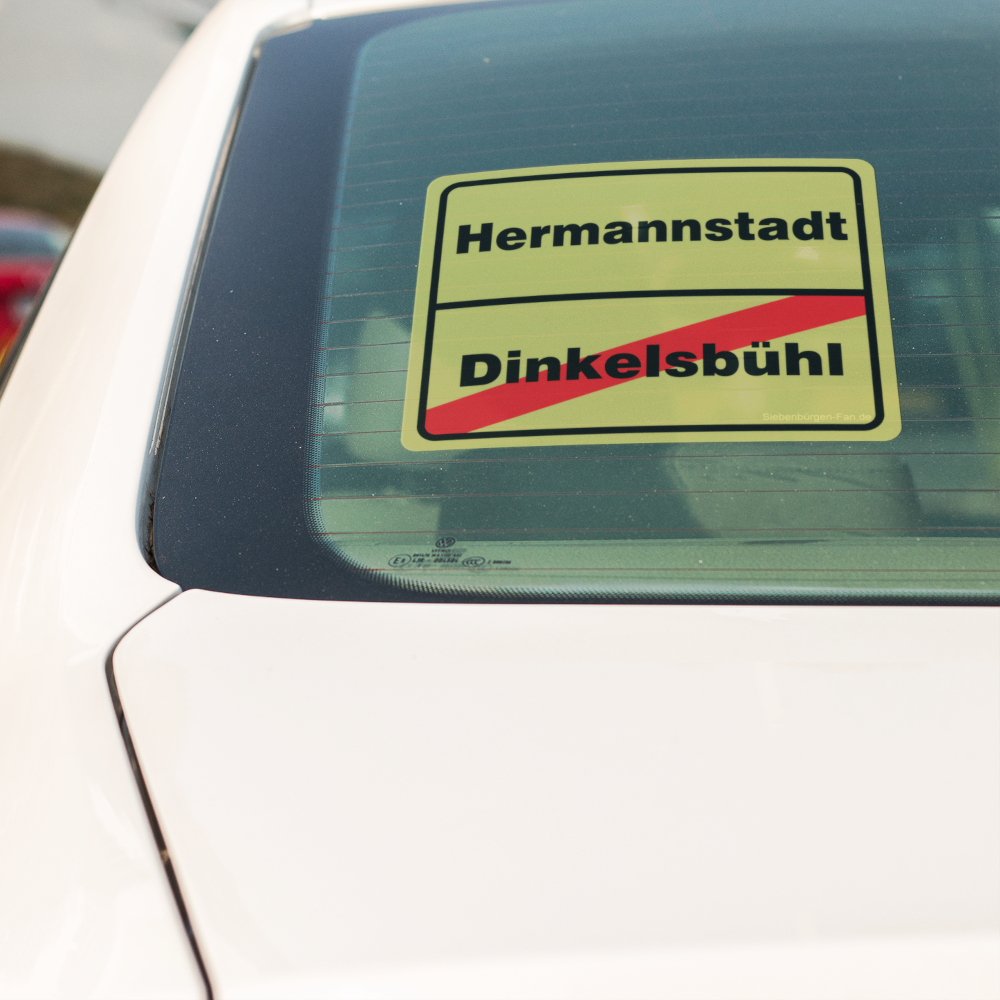 Aufkleber Ortsschild Dinkelsbühl-Hermannnstadt